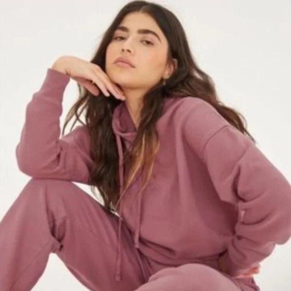 Girlfriend Collective Dusty Pink Maeve Hoodie S